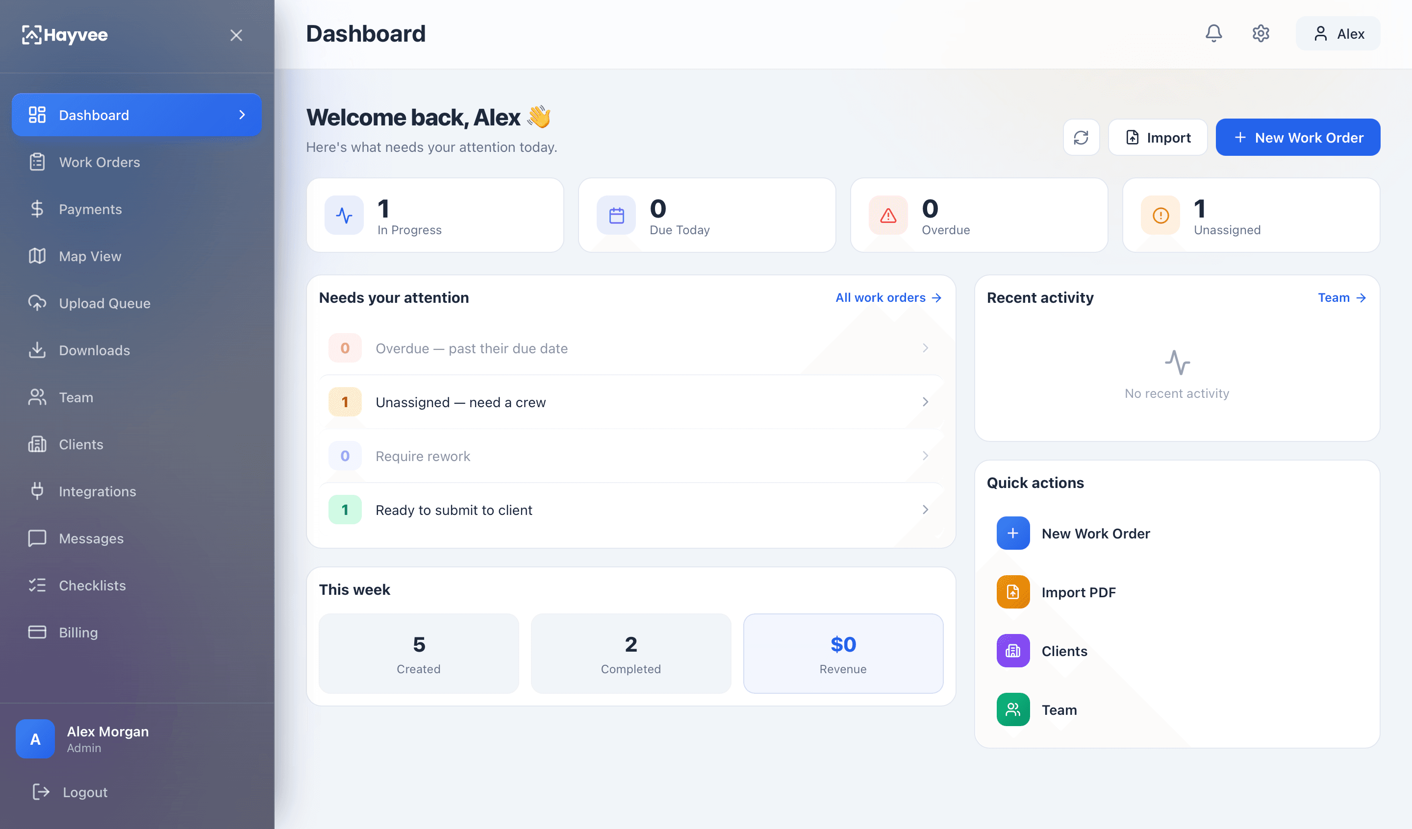 Hayvee web dashboard
